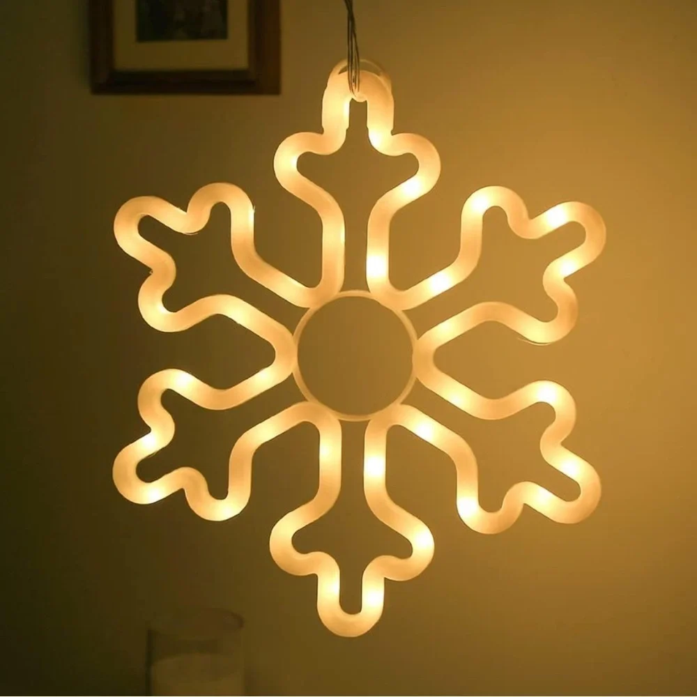 Snowflake String Lights - Warm White